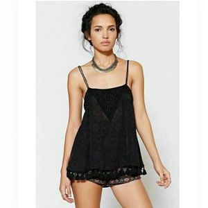 Ecoté Black Beaded Top